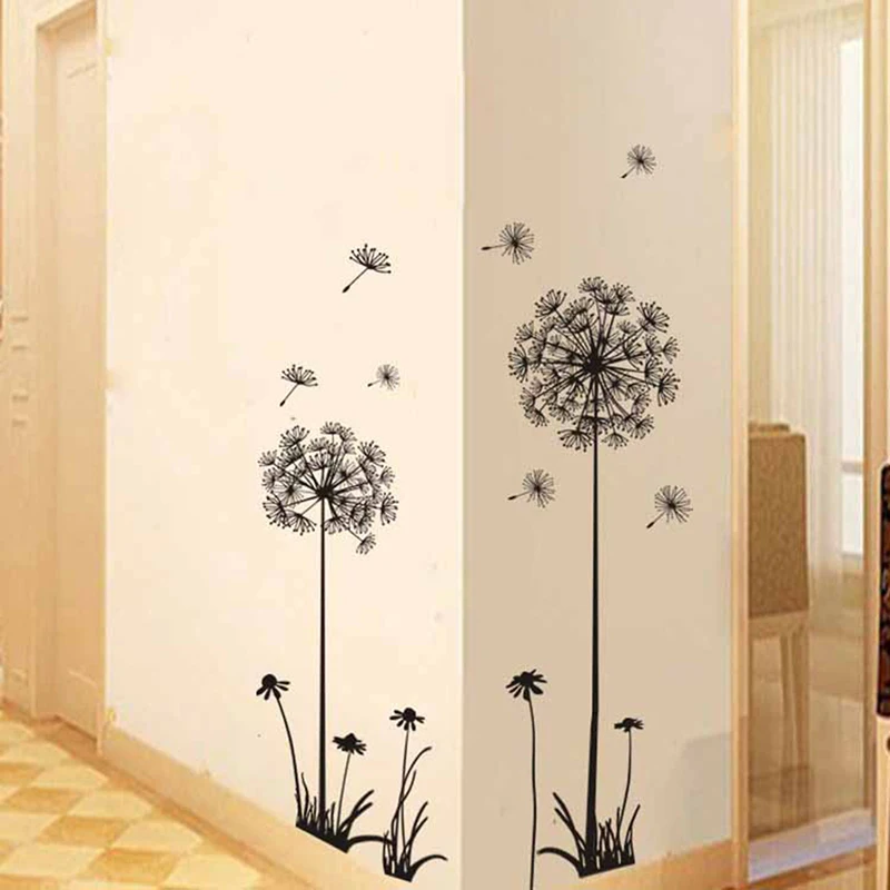TPXCKz Hot Sale 1pc Dandelion Bedroom Sitting Room Wall Stickers Household Adornment Home Wall Stickers
