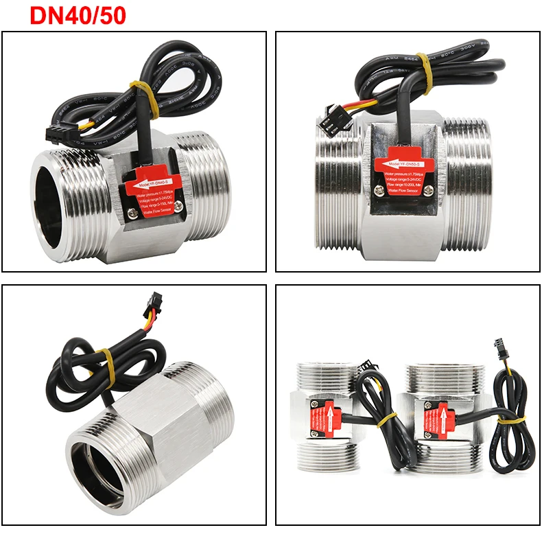 1/2 "3/4" 1 "1-1/2" 2 "wasser Flow Sensor 1,75 MPa Halle Sensor Turbine durchflussmesser DC5 ~ 18V Verwendet, Um Den Fluss Der Medium – Detail 13