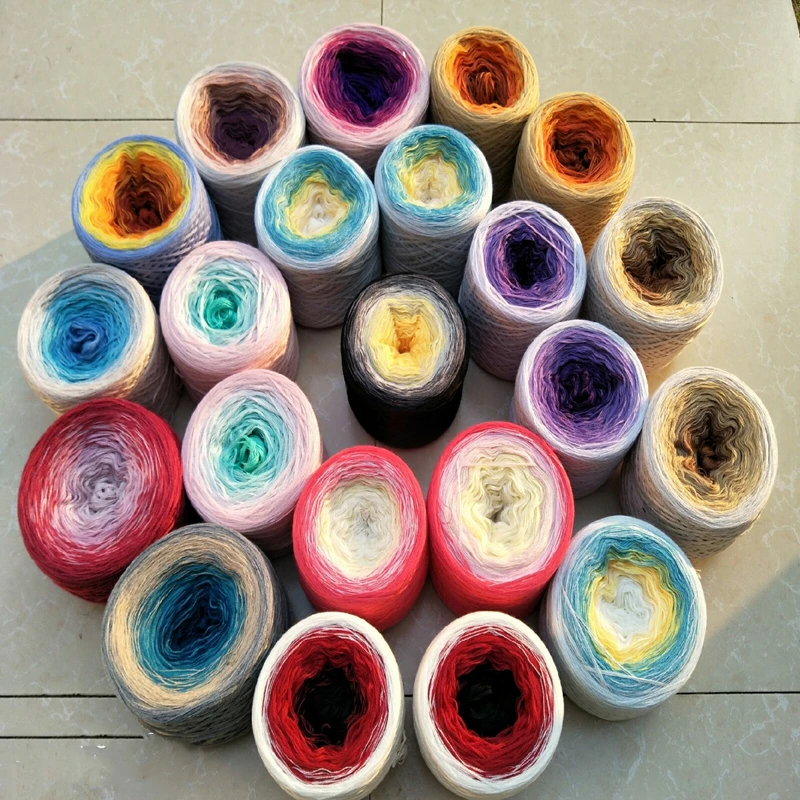 Шерсть мериноса чистая шерсть пряжа длинная окрашенная Осень-зима Вязаная Шаль