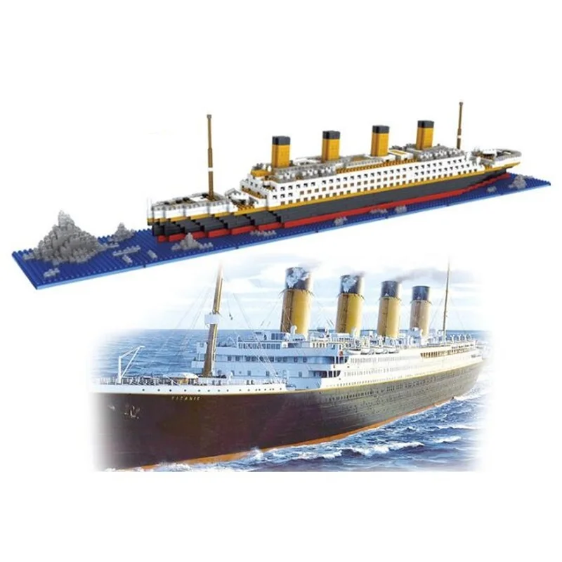 

Mini Bricks 1860pcs blocks Educational model building toy Titanic miniature diamond small particles building blocks