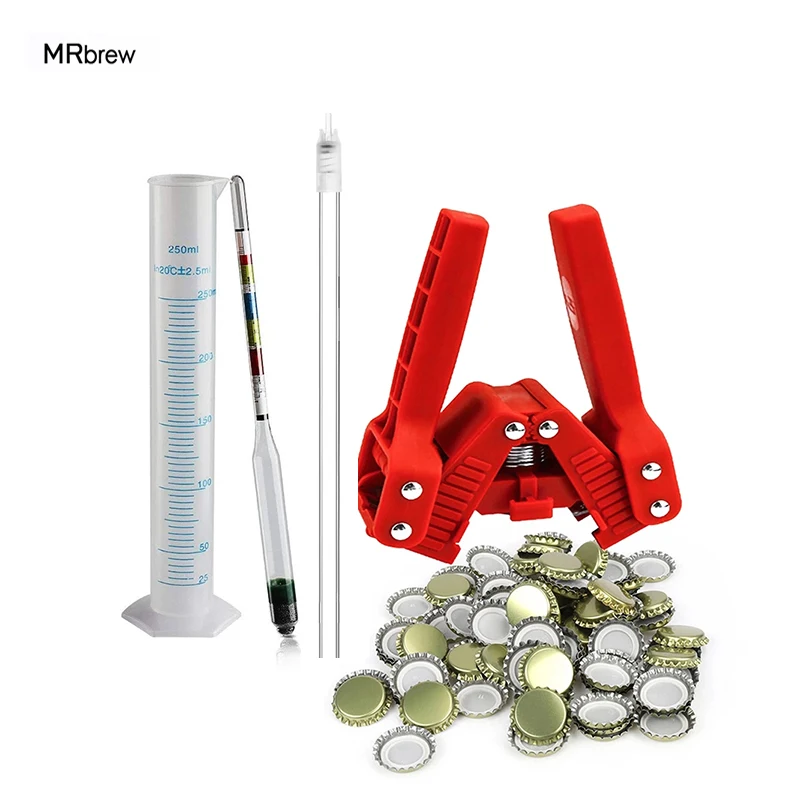 

Beer Transfer Filler Capper Gift Set For Homebrew Starter Kit (Triple Scale& 250ml Measuring Cylinder& Beer Filler&Capper& Caps)
