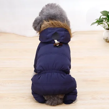 

Soft Winter Warm Wear Resistant Outdoor Dog Costume Thickened Waterproof Windproof With Buckle Cute With Hood Dress Up Walking