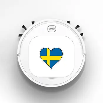 

Robot Vacuum Cleaner Intelligent Automatic Mopping Clean Robot for Hard Floor Carpet SWEDEN Flag Heart