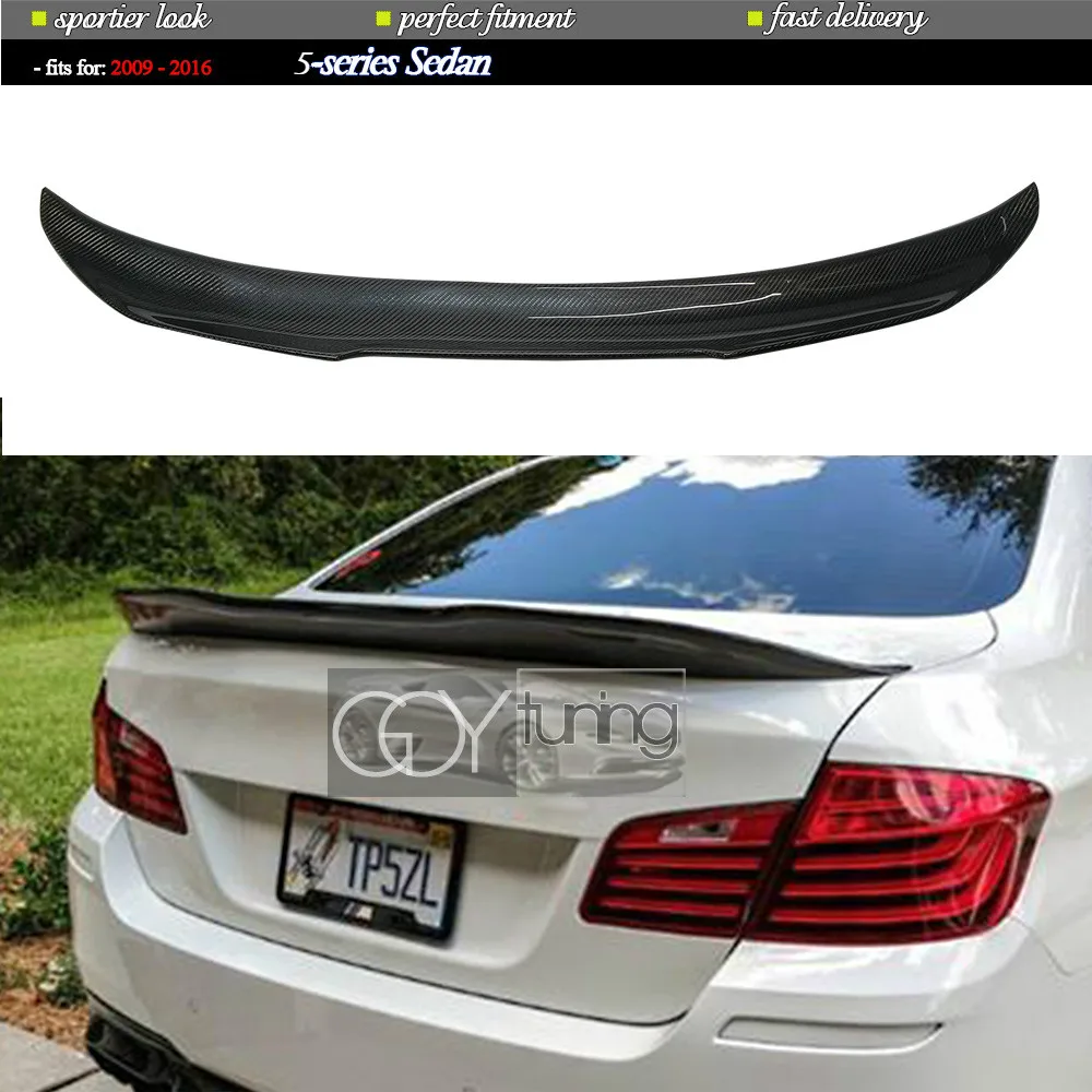 Carbon fiber rear trunk spoiler deck wing boot spoiler for bmw f10 5
