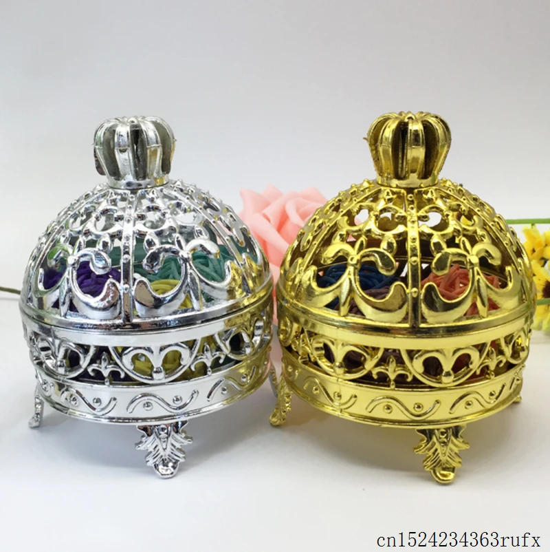 

200 Pcs Censer Shape Candy Box Golden Silvery Gift Box Party Wedding Favors