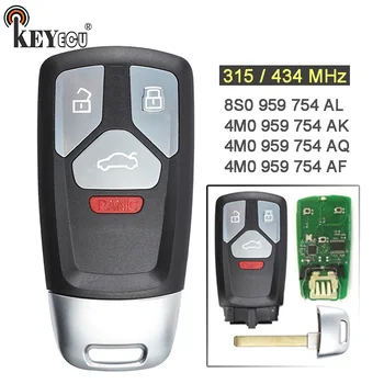 Keyforkess 315/ 434MHz 8 s0 959 754 AL / 4 m0 959 754 AK /AQ /AF Keyless 4 pulsanti Smart Remote Key Fob per Audi A4 A5 Quattro Q7 TT