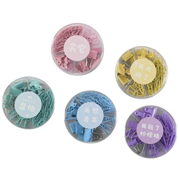 

5 Box Metal Clip Big Head Binder Office Binding Supplies Combination Set Stationery