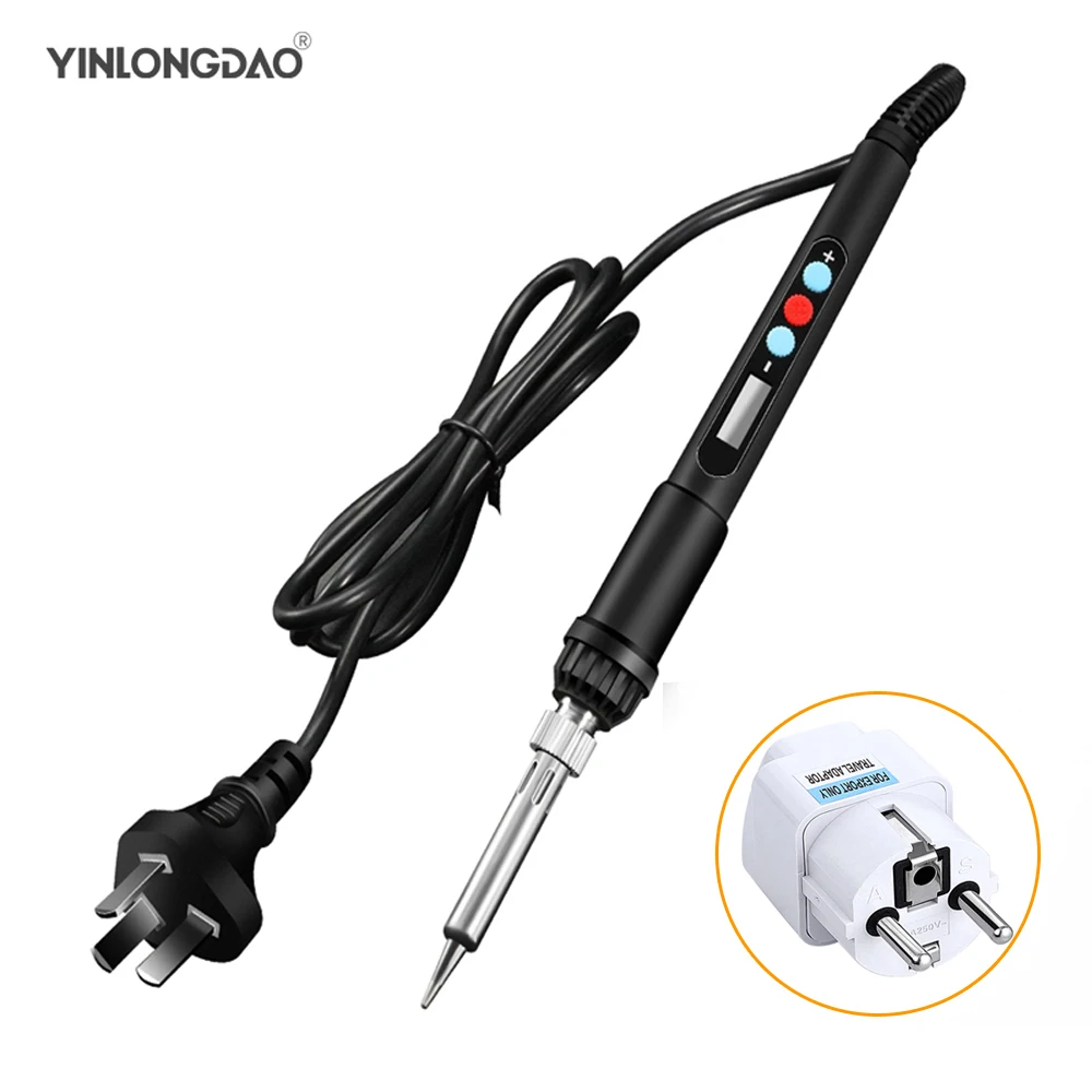 

60W Electric Soldering Iron Digital Display Temperature LCD 220V Welding Solder Iron Tips Repair Rework Tool Kit