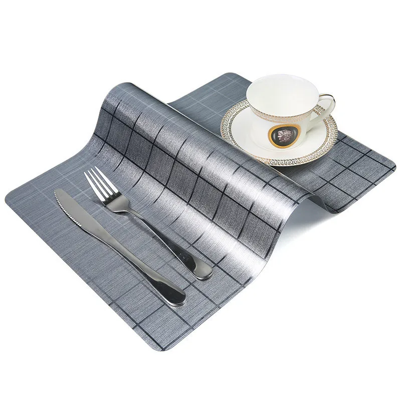 30x45cm PVC Dining Table Placemat Europe Style Kitchen Tool Tableware Pad Coaster Coffee Tea Place Mat Waterproof Lunching Mat - Цвет: A
