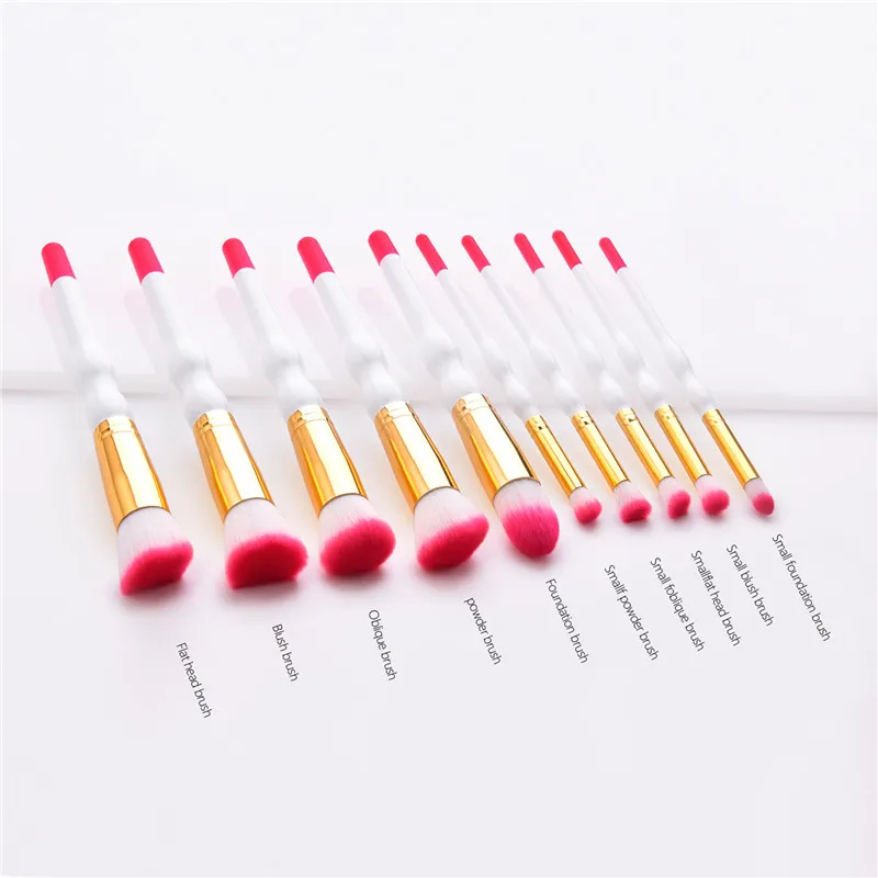 

10pcs/lot Makeup Brushes special design handle pincel maquiagem maquillaje Makeup Tool for Powder Eyeshadow Cosmetic Set T10174