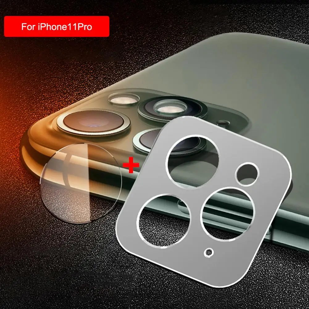 11 pro Защитное кольцо для объектива камеры для IPhone 11 Pro, закаленное стекло для IPhone 11Pro MAX, металлический сплав, защитная накладка для задней панели телефона - Цвет: 11 pro