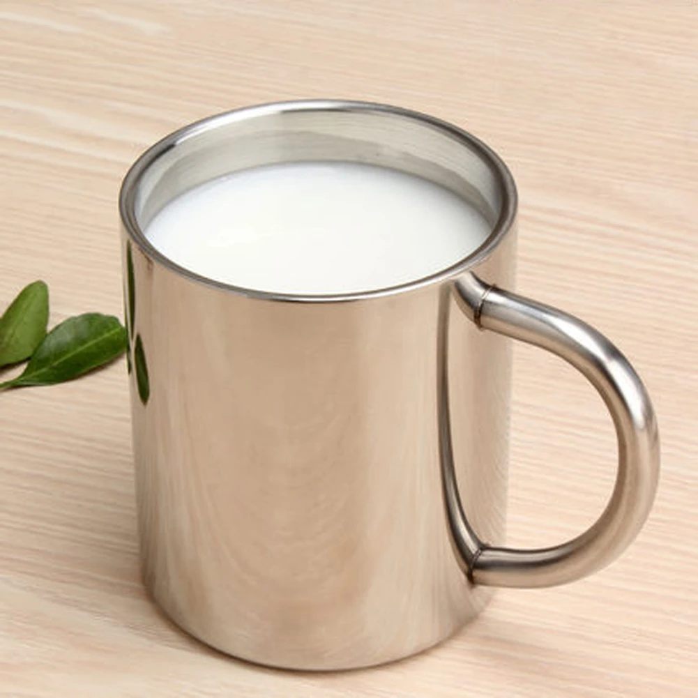 

220ml/300ml/400ml Double Wall Stainless Steel Mug Cup Portable Travel Tumbler Coffee Mug Milk Tea Beer Cup Office Water Mugs