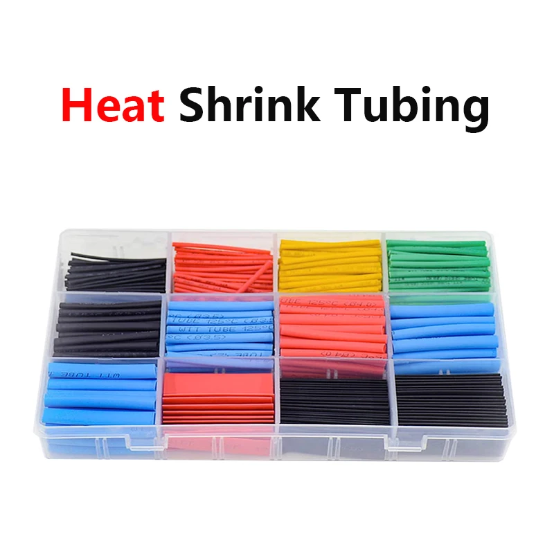 530-800PCS termoretractil Shrinking Tubing Assorted Wire Cable Insulation Sleeving,Thermoresistant tube Heat Shrink wrapping Kit