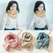Корейский популярный хлопковый детский шарф для девочек, детская теплая шаль на осень-зиму, подарок, мягкий шарф, детский теплый шарф