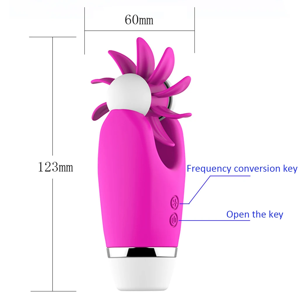 360 Rotation Wheel with Tongues Massager Lick Body Nipples Simulation Tongue Massager for Women
