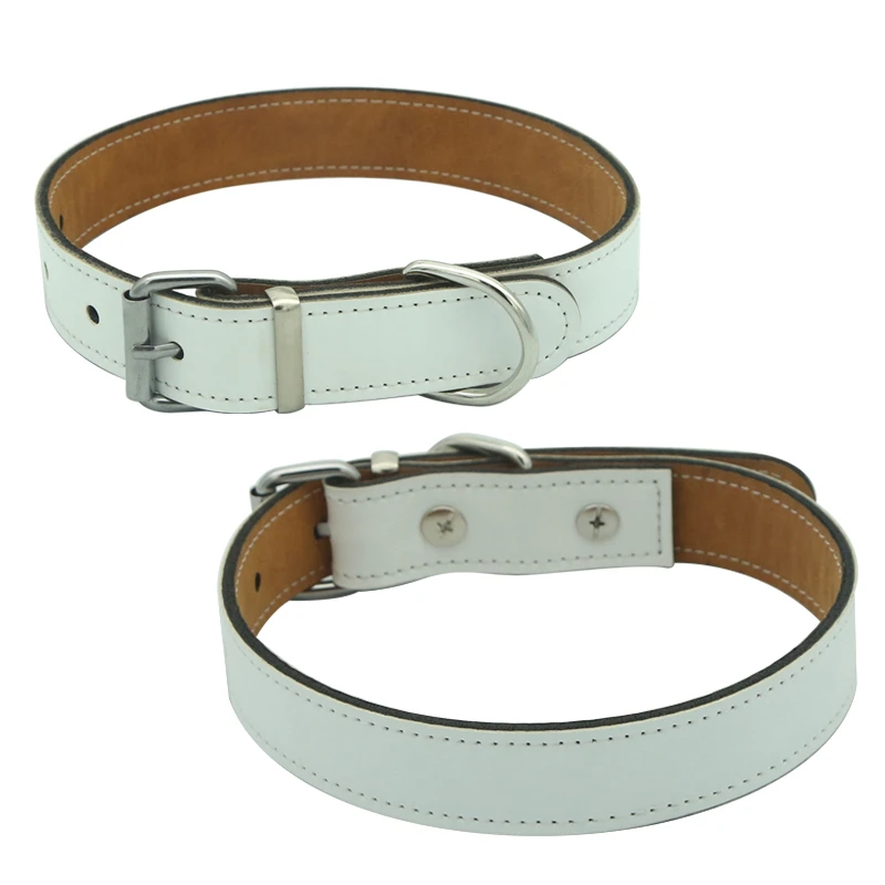 Sublimation Blanks PU Pet Collar& Dog Neck Leash For Sublimation INK