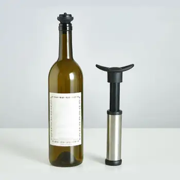

Wine Stopper With Vacuum Pump Bar Accessories Air lock Aerator Stainless Steel Bottle Stopper Keep Wine Fresh Saver Sealing