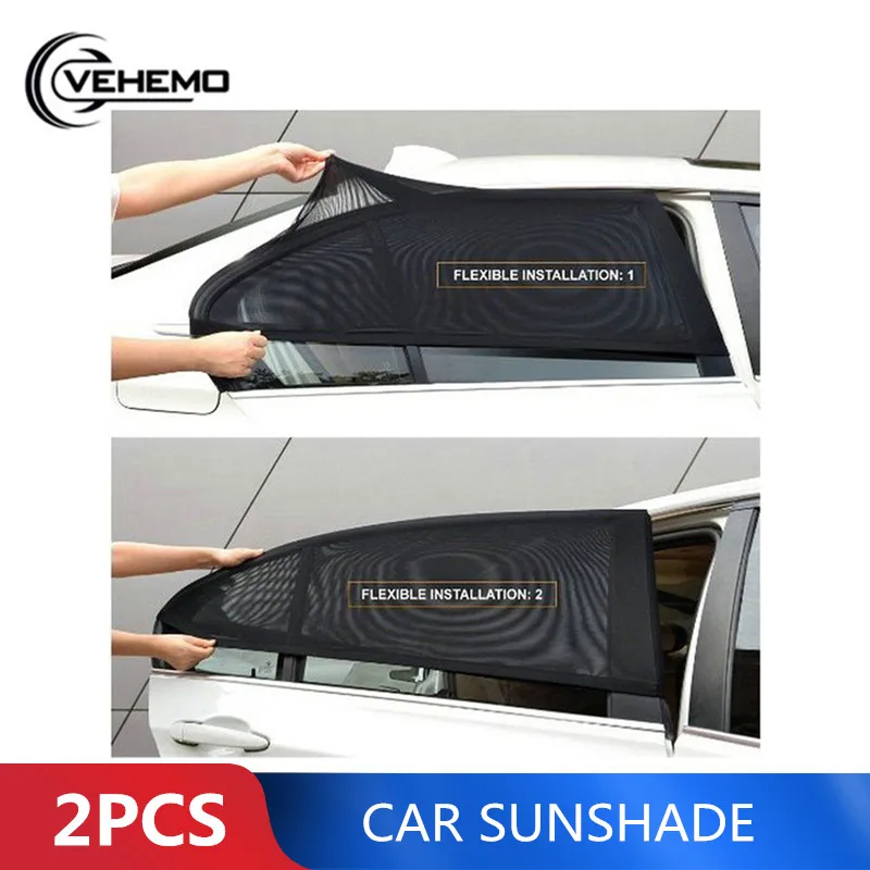

VEHEMO 2Pcs Car Window Cover Sunshade Curtain UV Protection Shield Sunshade Shield Window Protector Window Car Universal