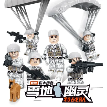 

Snowfield Military Special Forces Soldiers Bricks Figures Guns Weapons Compatible Armed Building Blocks Kids Toys Gift for Boy