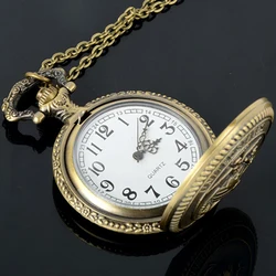 relogio Men's United States Eagles Marine Corps Retro Style Bronze Quartz Pocket Watch pocket watch reloj Roman Numerals Quartz