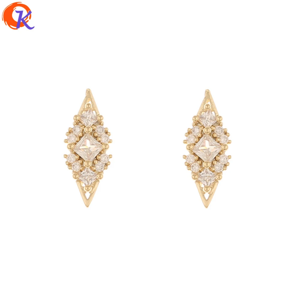 Cordial Design 50Pcs Jewelry Accessories/DIY Making/Genuine Gold Plating/Cubic Zirconia Charms/Hand Made/Fingernail Findings - cordial