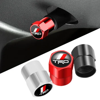

4 Pcs/set Car Valve Caps For Toyota TRD VIOS Avensis Auris Hilux Corolla Camry RAV4 Car Accessories Tyre Tire Stem Cover