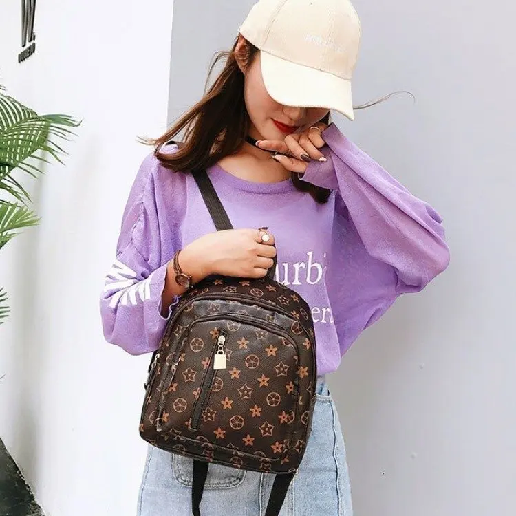 

2019 New Style Fashion Reba Western Style Versatile High Quality PU Fabric Backpack