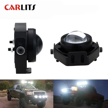 

CARLITS 2pcs/Set Car Spot/Flood Worklight Head Lamp Truck Motorcycle Off Road Fog Lamp Tractor Car LED Headlight Work Lights CE