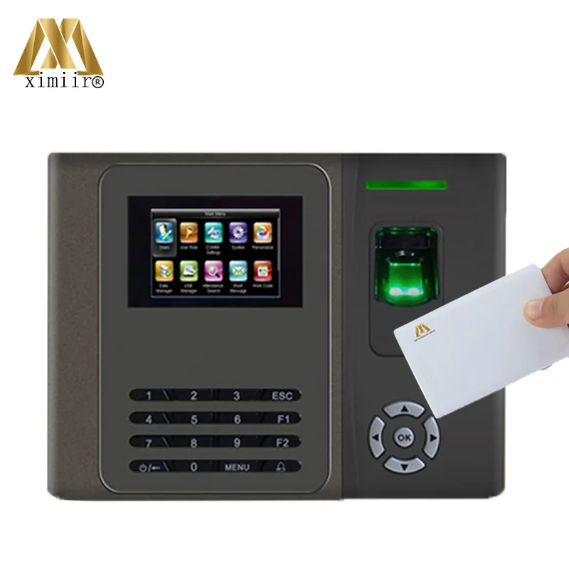 Биометрическая система контроля доступа по отпечатку пальца с резервным аккумулятором XM210 MF IC карта посещаемость времени Бесплатная