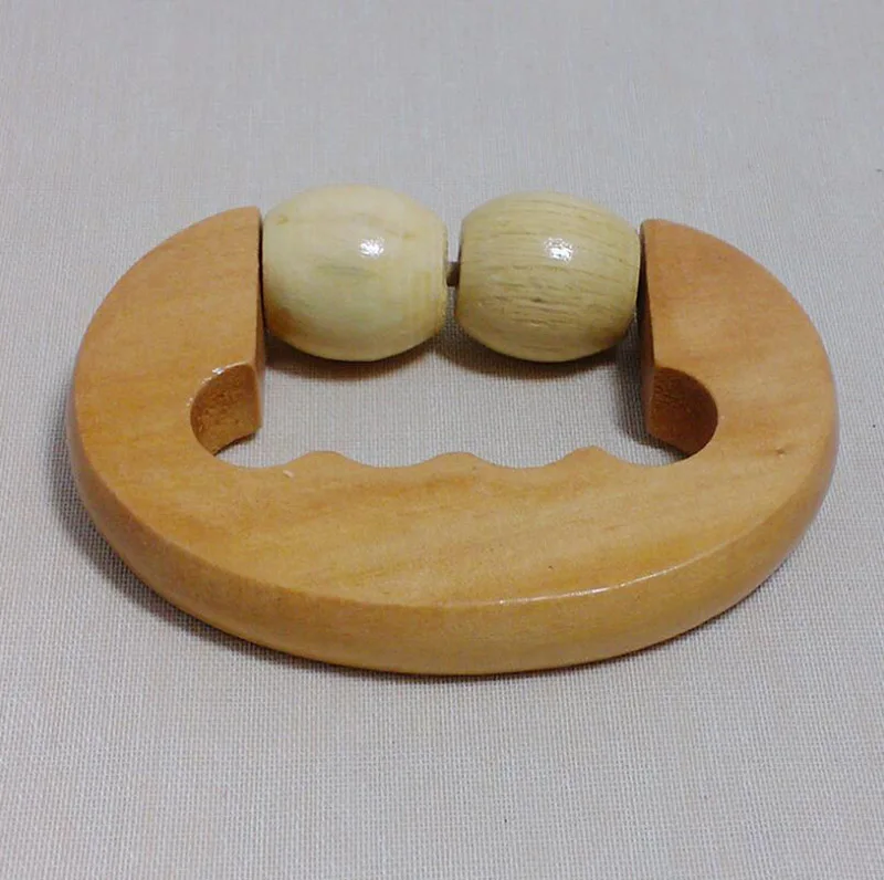 HANRIVER The new wooden massager two ball roller mixed batch of portable massage body