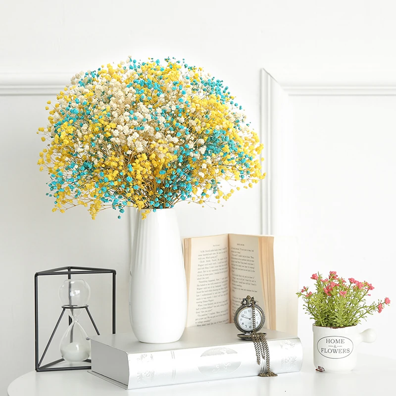 A Bedroom Really Flower Bouquet Belt Vase Decorate Ornament Dry Flower Arrangement Home Furnishing A Decoration - Цвет: Шампанское