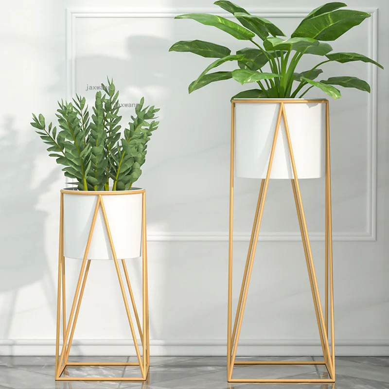 Nordic Wrought Iron Living Room Storage Holders Bedroom Furniture Flower Shelf Modern Minimalist Balcony Dormitory Flower Stand