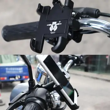 

Aluminum motorcycle Phone Holder rearview bracket Bicycle phone stand bike handlebar mobile support Mount for iPhone X 11