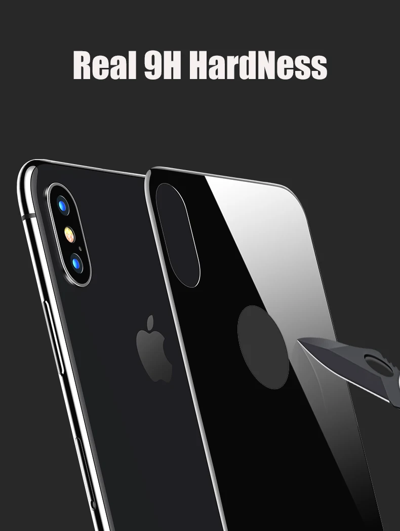 Высококачественное 5D закалённое заднее стекло для iphone XS MAX XR X 7 8 Plus 4D+ Полное покрытие стекло защитная задняя стеклянная пленка чехол