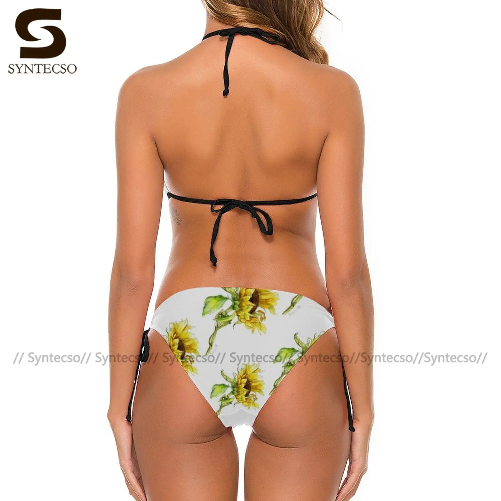 Sunflower Bikini Swimsuit Suspender Teen Swimwear New Fancy Bathing Two  Piece Bathing Suit - AliExpress