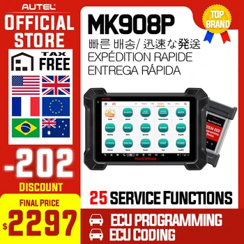 

Autel MaxiCOM MK908P MS908P Automotive Diagnostic Tool OBD2 Scanner All System ECU programming J2534 Programmer PK Maxisys Elite
