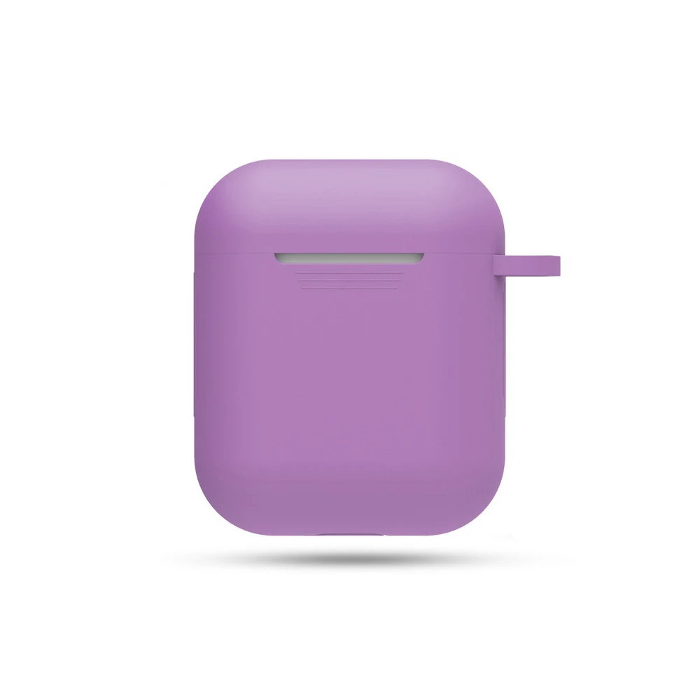 Чехол для наушников для Apple AirPods, чехол, настоящие беспроводные Bluetooth наушники для Air Pods, защитный чехол, аксессуары для AirPod - Цвет: Light purple