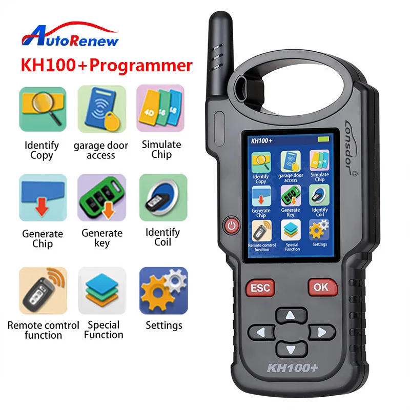 Lonsdor KH100 Hand-Held Remote K-e-y Programmer Simulate/ Generate Chip Remote 