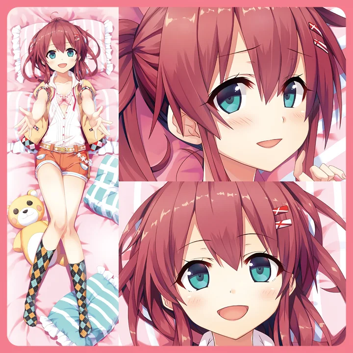 Anime Maitetsu Migita Hibiki Cosplay Dakimakura 2WAY Hugging Body Pillow Case Japanese Otaku Cushion Cover FMBG | Тематическая