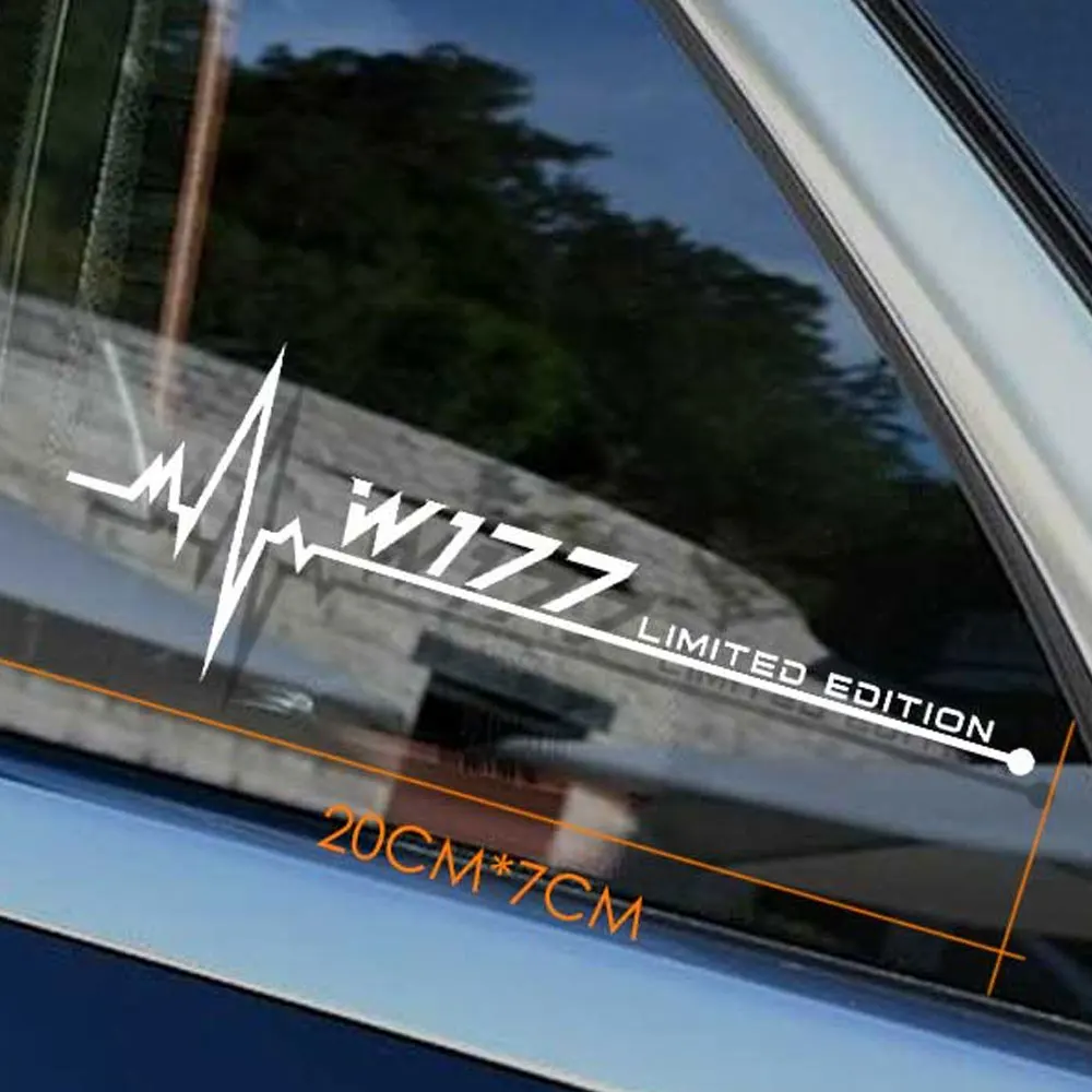 2 шт. автомобильный боковой наклейки самоклеющиеся Переводные на окно для Mercedes-Benz W108 W126 W140 W168 W169 W176 W177 W203 W204 W205 автомобильные аксессуары - Название цвета: W177