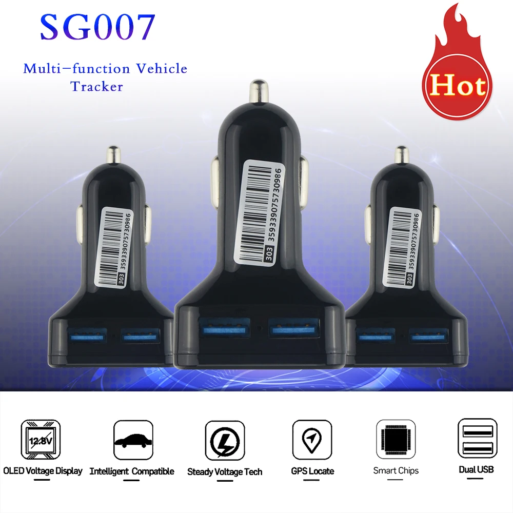 SG007 автомобильное зарядное устройство gps трекер GSM Wifi LBS слежения в реальном