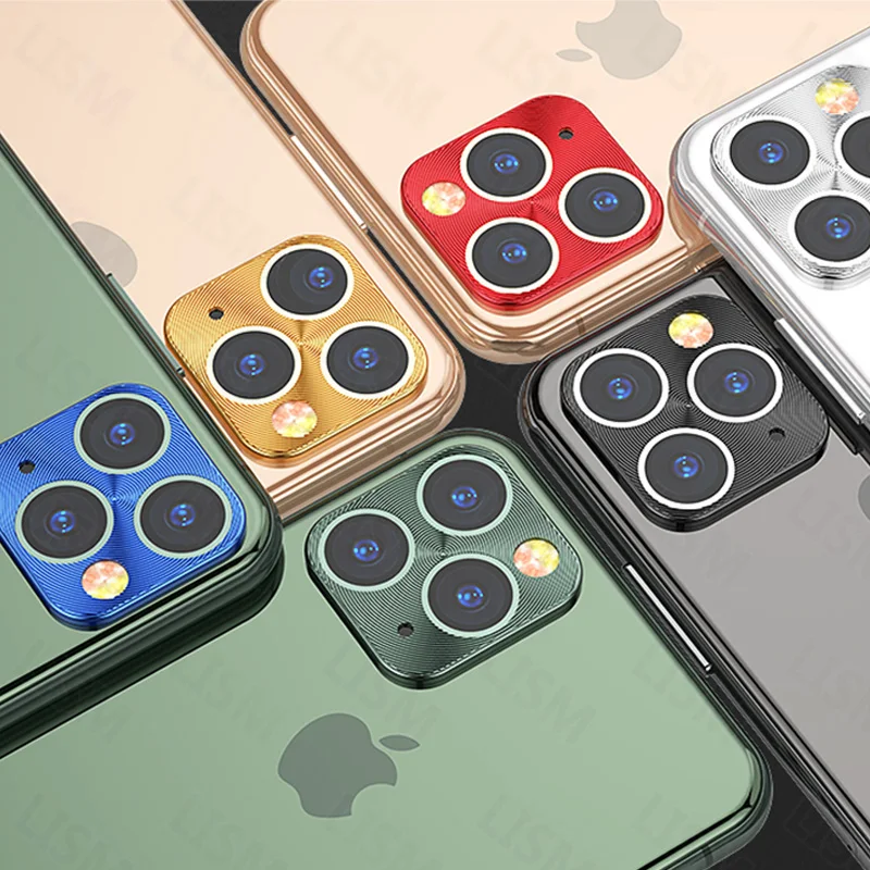 

For iPhone 11 6.1"/11 Pro 5.8"/XI Pro Max 6.5" Back Camera Cover Aluminum Alloy Ring Case Protector Guard Rear Lens Metal Circle