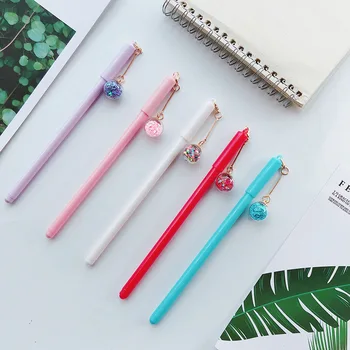 

30 Pcs/Lot Wonderful Wish Ball Pendant Gel Pen Diamond Star 0.5mm Black Color Pens Wholesale Stationery Gift Office School EB546