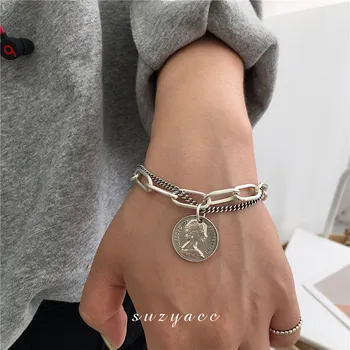 

Bracelets Women Industrial Chain Retro Figure OT Clip Bracelet