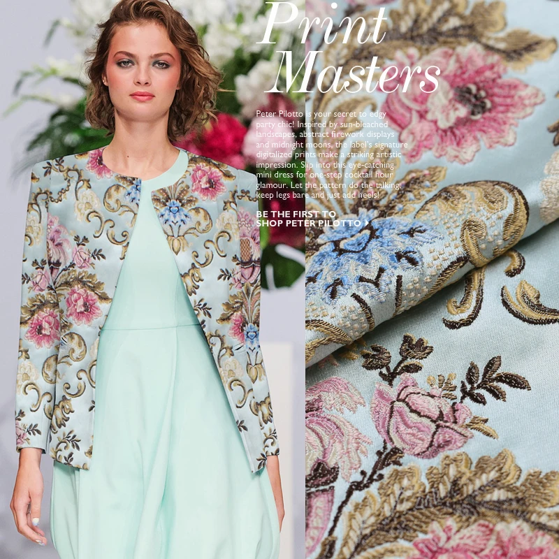 

Three-dimensional jacquard brocade fabric autumn and winter crisp jacket diy dress jacquard fabric polyester fabric cloth