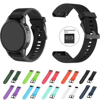 

20 22 26mm Watchband for Garmin Fenix 5 5S 5X Watch Quick Release Silicone Easy fit Wrist Band Strap Sports Replacement Straps