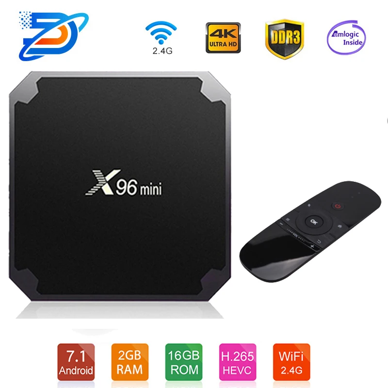 

TV Box Android 7.1 Russia X96 Mini Smart 2GB 16GB Amlogic S905W Quad Core 2.4GHz WIFI Set Top Box 1GB 8GB Media Player