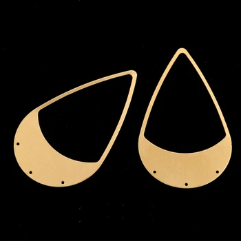 

10pcs Chandelier Multi Charms Raw Brass Teardrop Eearring Connectors With 3 Loops Frame Diy Jewelry Making Findings Accessories
