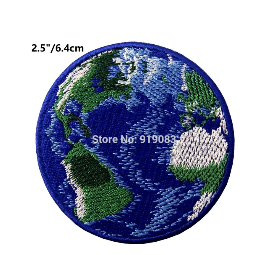 Blue Earth World Plant FULL Embroidered Badge Iron On Sew Patches halloween cosplay costume christmas gift party |