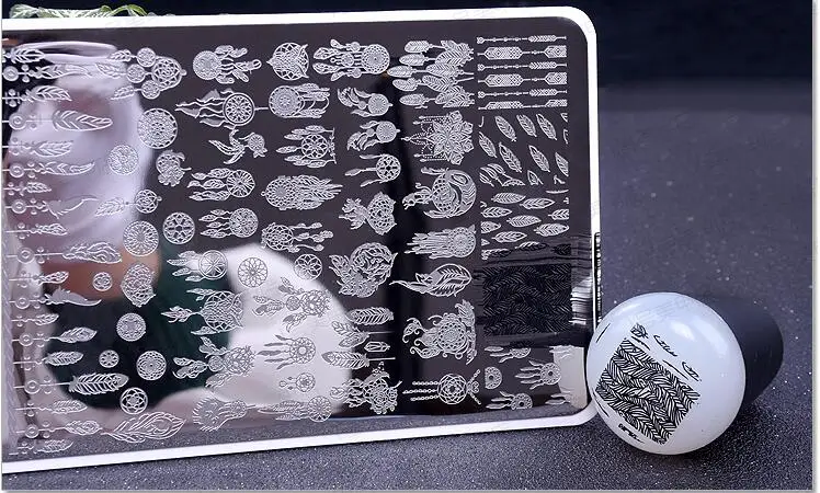 1PC**9.5X14.5cm Nail Art Stamping Plate 304 Stainless Steel Templates  Plates Image--Unique Design/Lace design nail Stamp Plate